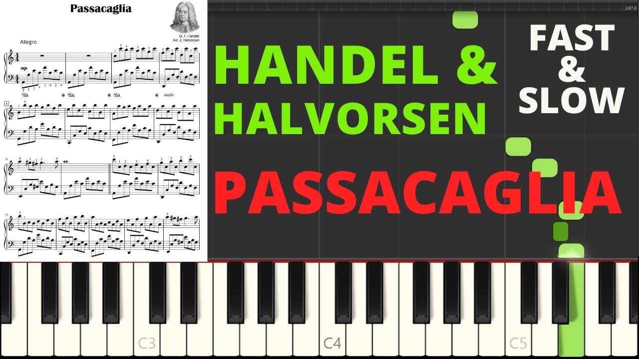 Passacaglia I Handel & Halvorsen👇 Sheet Music👇+ PDF for Intermediate Pianist - MEDIUM Piano Tutorial