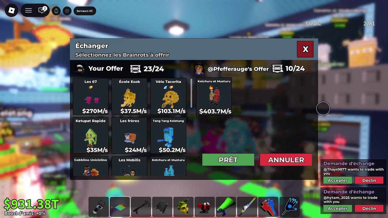 venez trade fr ( pseudo Maxoulebg28) pas de bacuru et pas de pvp