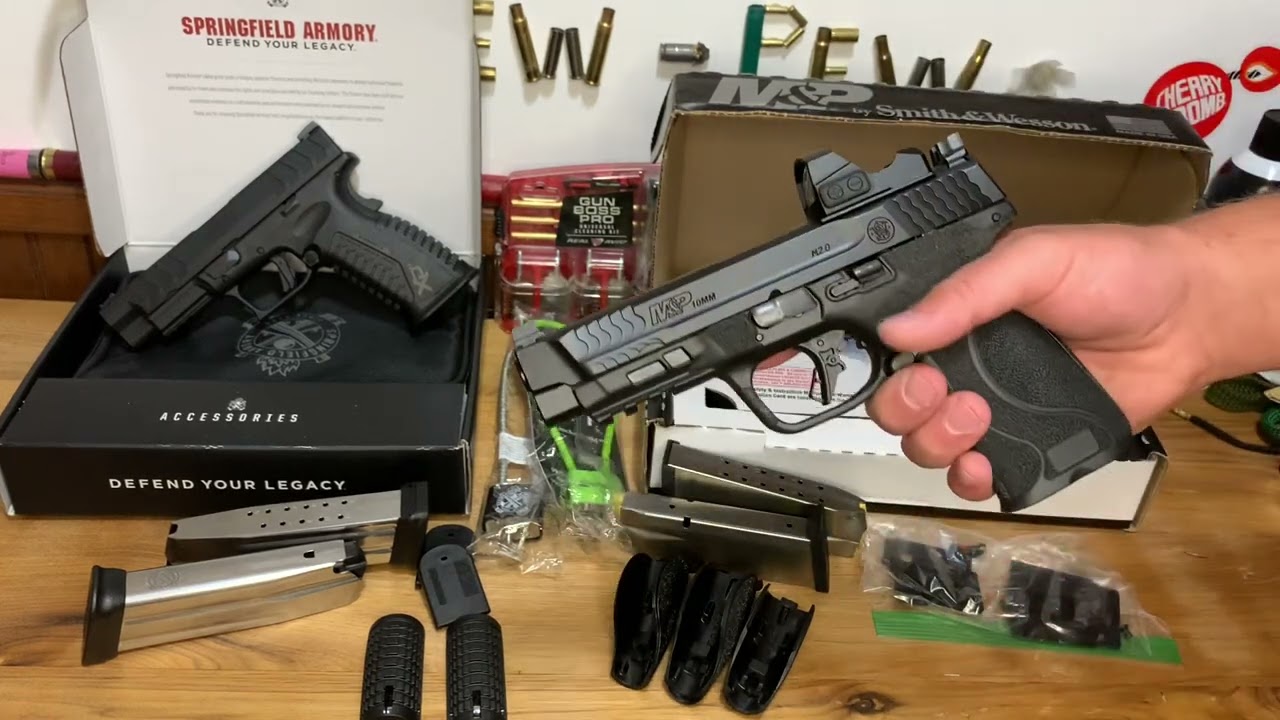 S&W M2.0 10MM против 10MM Springfield Armory XDM Elite OSP!!!(Обзор и стрельба)