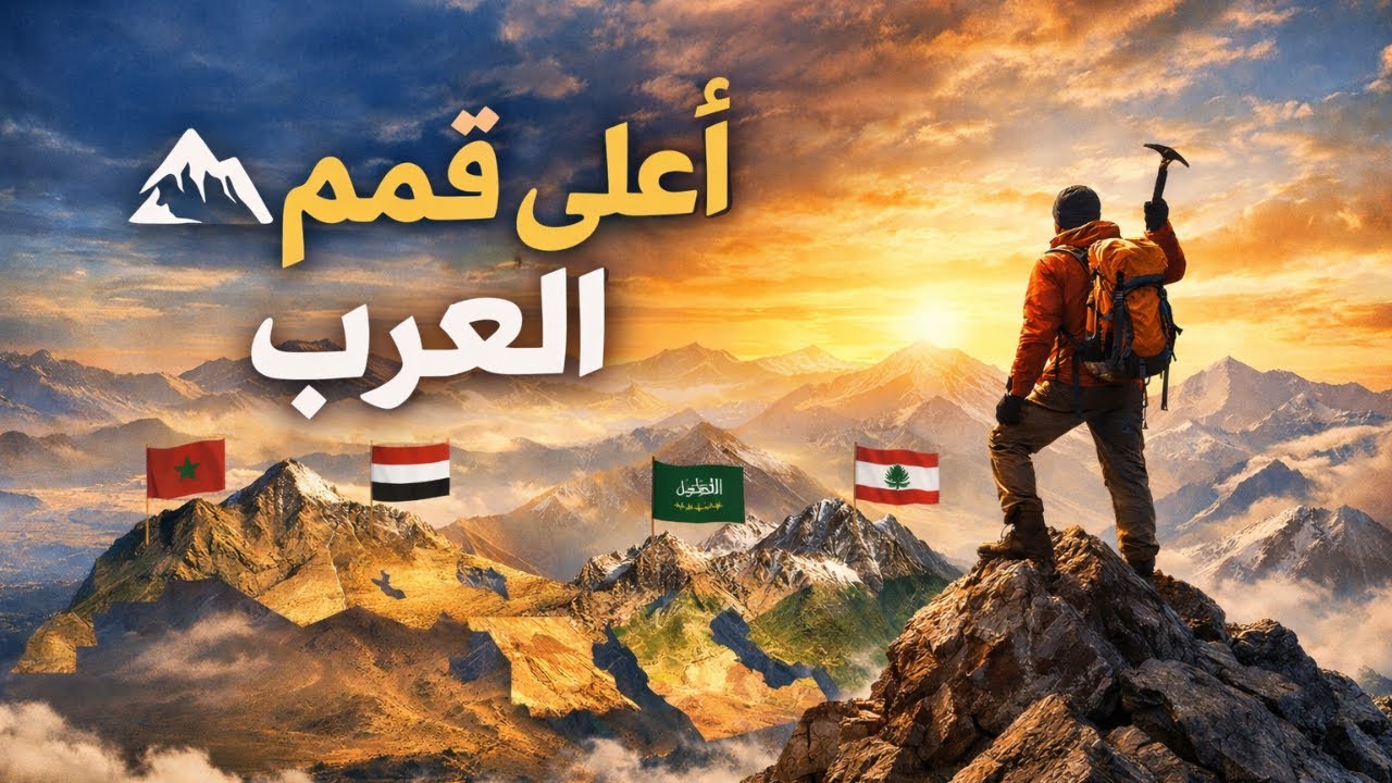 🌍⛰️ أعلى جبل في كل دولة عربية | رحلة مذهلة من الغرب إلى الشرق