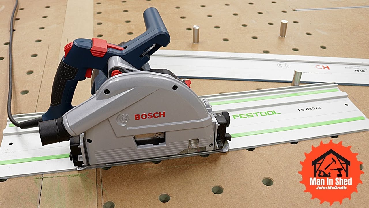 Bosch Track Saw on Festool Rails. MFT Table Solutions.
