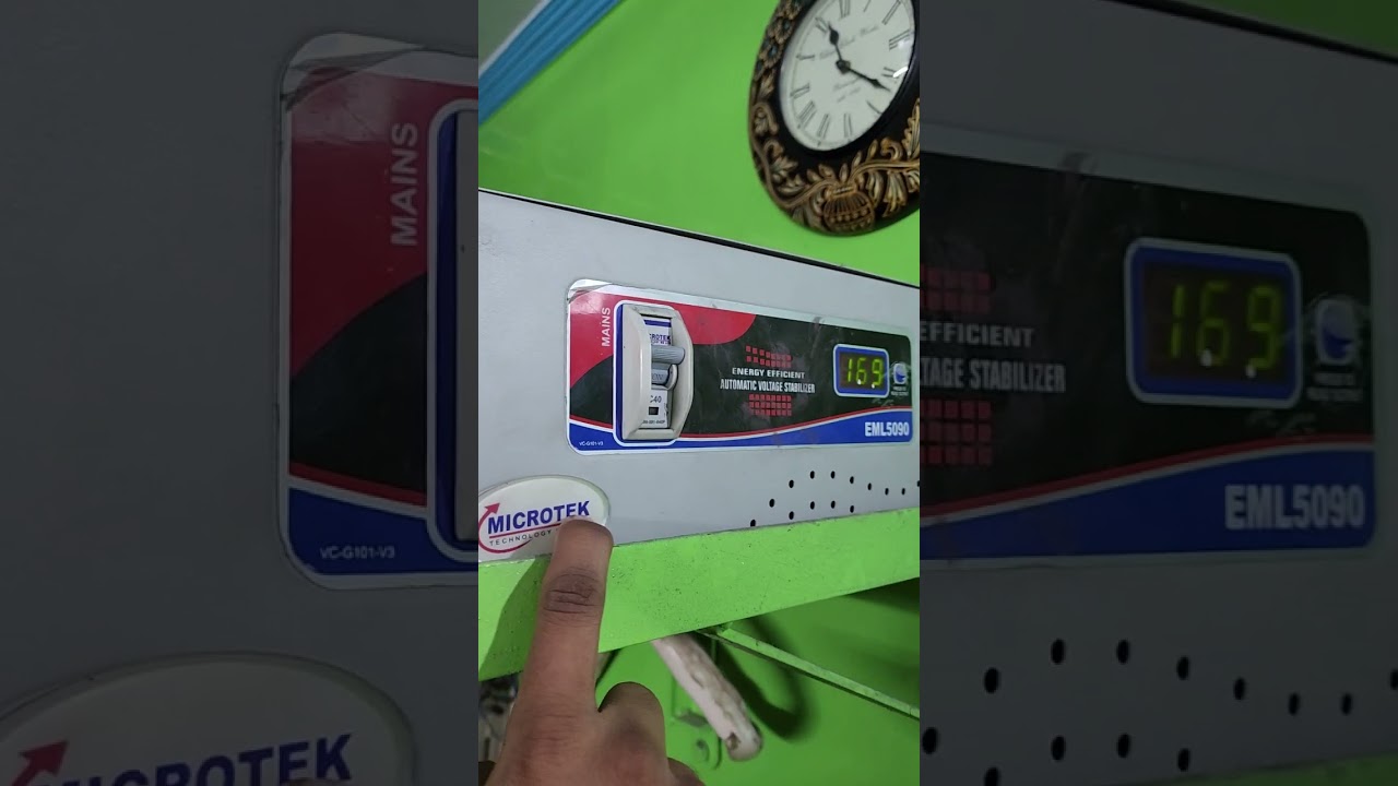 Microtek eml 5090 voltage stabilizer working | mcb functions | how mainline  stabilizer works