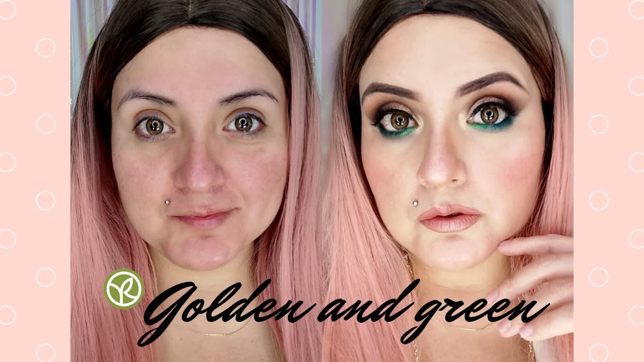 Golden and Green Makeup - Yves Rocher 🌿