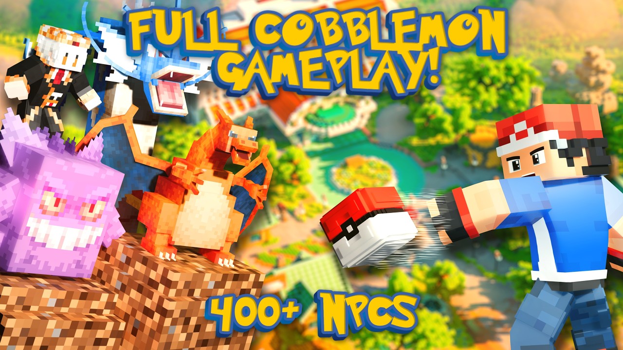 [Full Gameplay] Ultimate Pokemon Map 2 | Minecraft Animation | Cobblemon | 400+ NPCs | Download