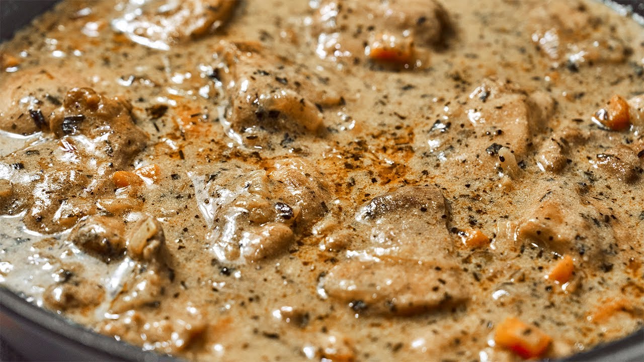 Этот рецепт сведет вас с ума! Невероятно вкусный рецепт курицы в сливочном соусе!
