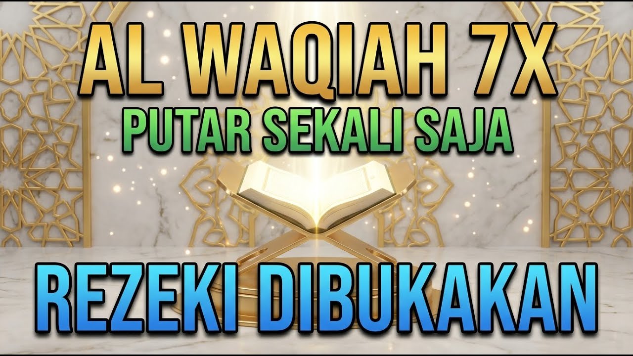 Dengar Surah Al Waqiah 7X Sekali Saja Rezeki Datang Deras