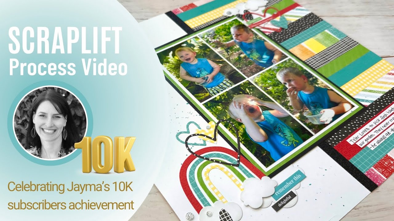 Use Your Scraps! Scraplifting My First Layout 10K YouTube Collab | 12x12 Scrapbooking Idea