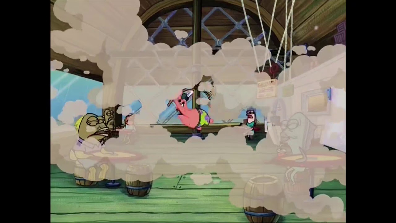 Patrick Smashing his Broom in Krusty Krabs for 10 Hours