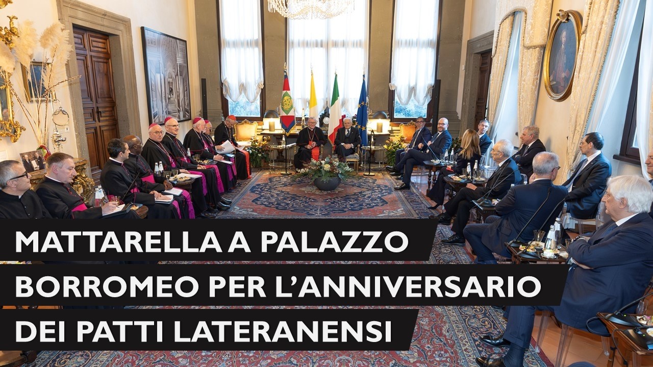 Mattarella a Palazzo Borromeo per l'anniversario dei Patti Lateranensi
