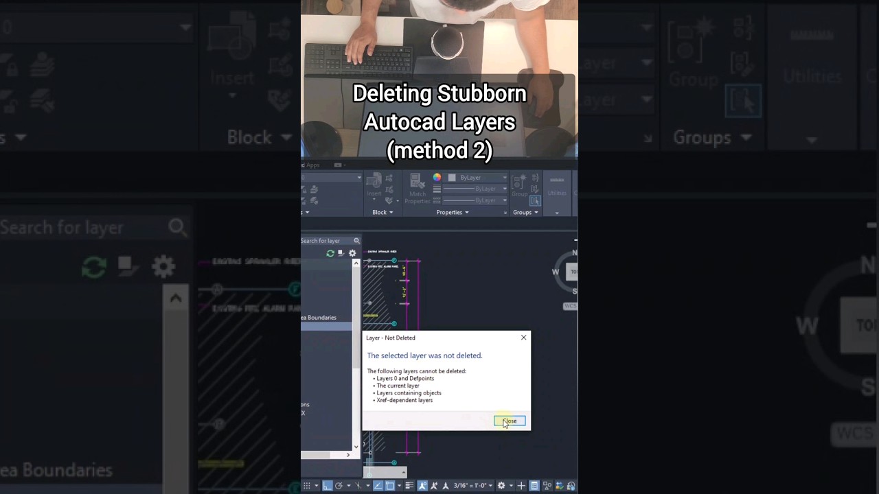Deleting Stubborn Autocad Layers | Method 2