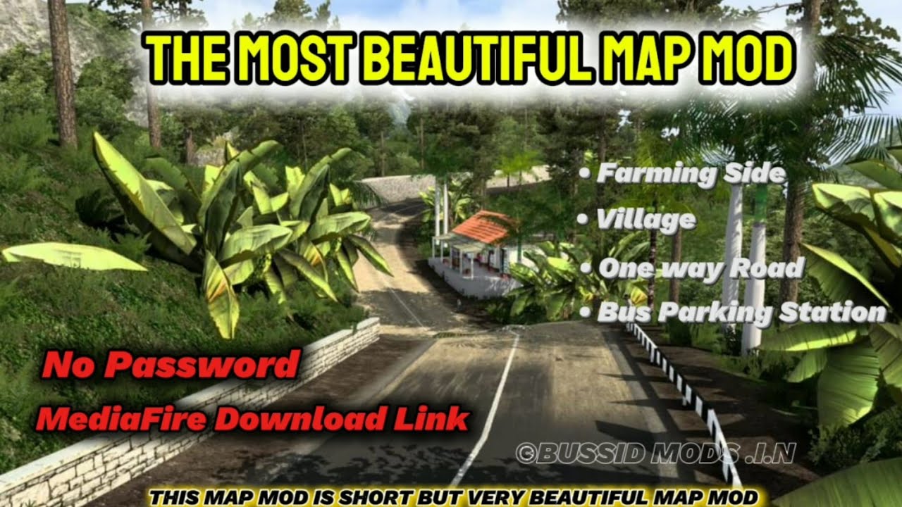 The Most Beautiful Map Mod For Bussid || Bussid Mods .I.N