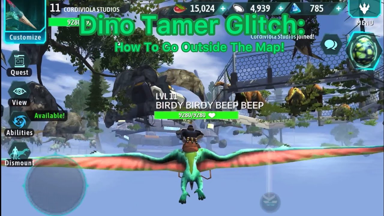 Dino Tamer Glitch: How To Go Outside The Map!