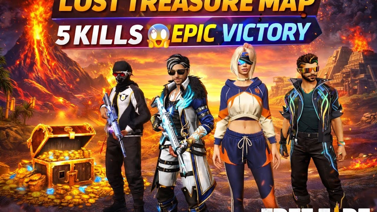 Lost Treasure Map 5 Kills CS Ranked 😱 Epic Victory | Free Fire Gameplay
