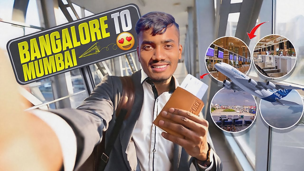 Bangalore To Mumbai Flight Journey | Air India Flight Journey | Bangalore international Airport￼ T2