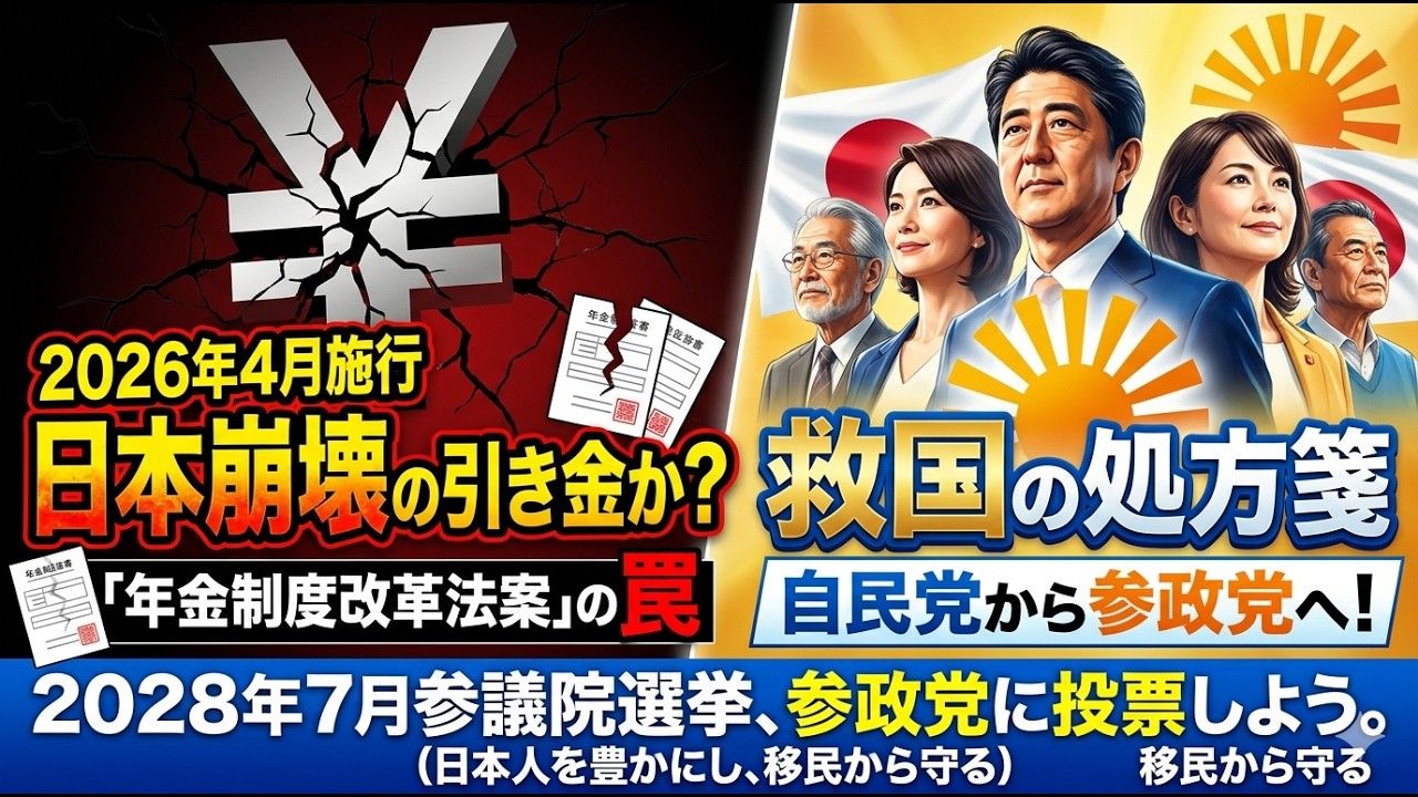 日本崩壊の引き金か？「年金制度改革法案」の罠と救国の処方箋