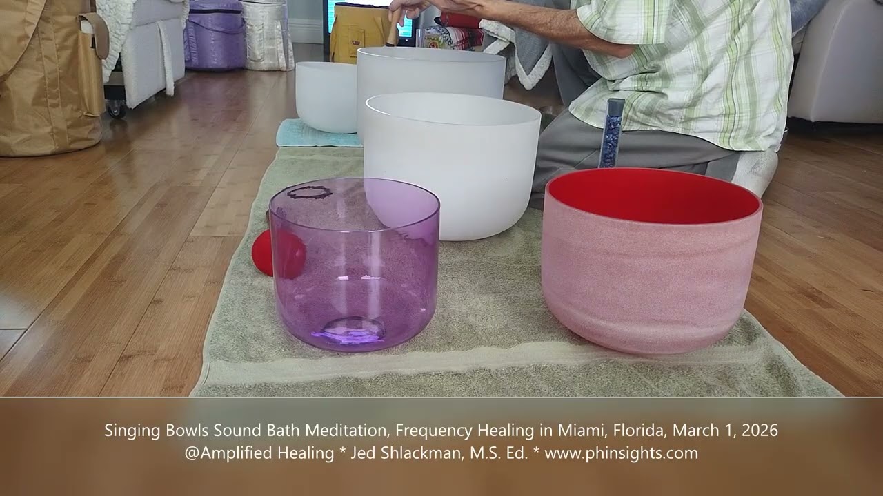Singing Bowls Sound Bath Meditation, Frequency Healing, Miami, Florida, March 1, 2026 - Jedi Shaman
