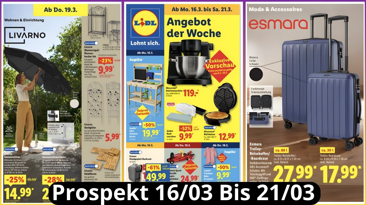 Lidl Deutschland | Neuer Prospekt vom 16/03/26 bis 21/03/26 | Angebote & Aktionen #lidl  #angebote