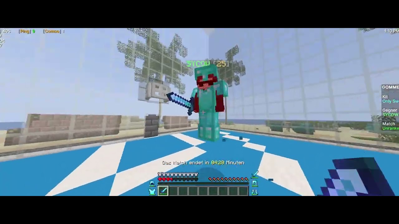day 1 of tranig minecraft pvp