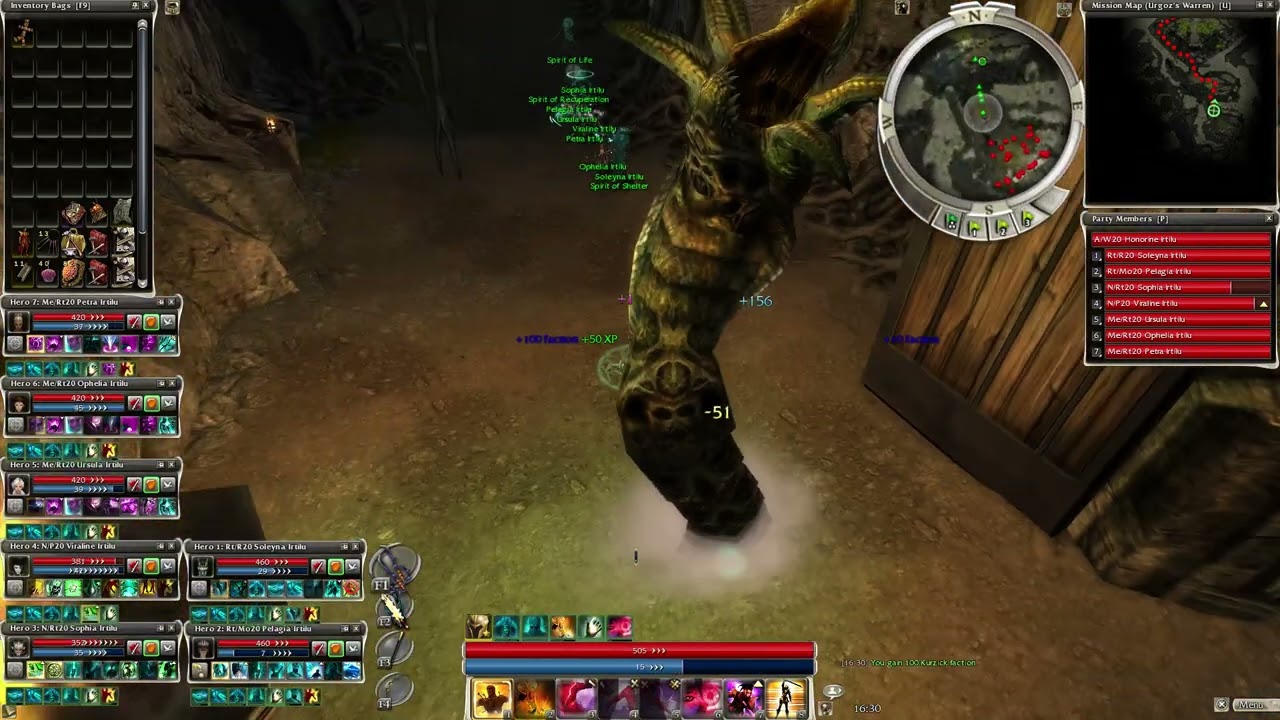 Urgoz's Warren HM 7 heroes A/W (1h08, no Cons/Pcons) [Guild Wars]
