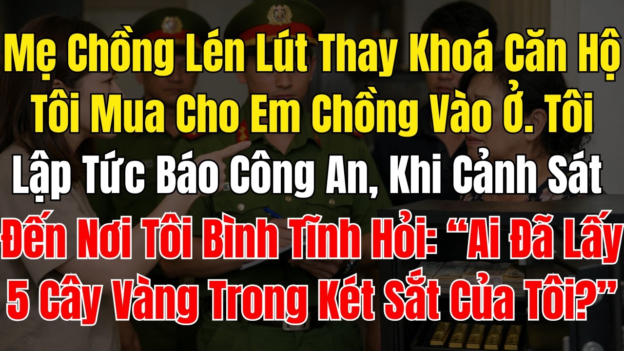 Mẹ Chồng Lén Lút Thay Khoá Căn Hộ Tôi Mua Cho Em Chồng Vào Ở  Tôi Lập Tức Báo Công An, Khi Cảnh Sát