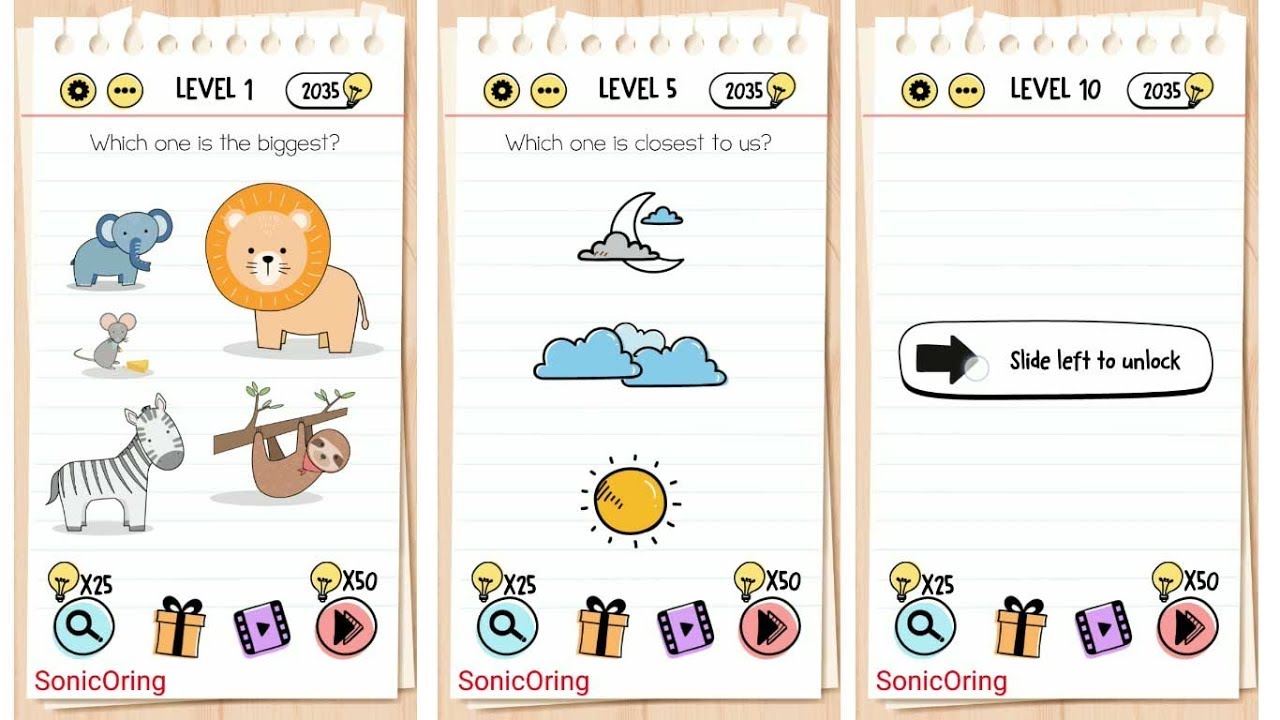 Brain Test Tricky Puzzles Level 1-10 Walkthrough
