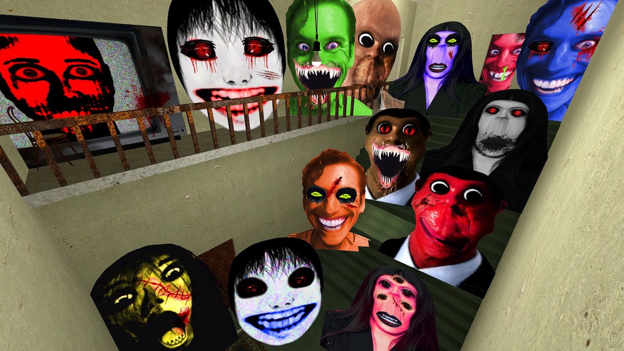 Haunted House,Yoshie, Obunga, Rosalia, Jerma, Grudge | Nextbot Chase GMOD