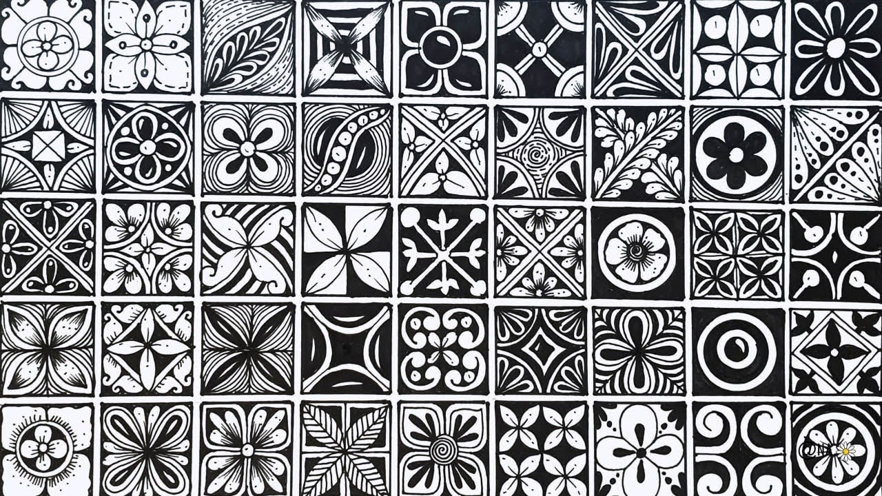 54 Zentangle Patterns || How To Draw Zentangle Patterns For Beginners