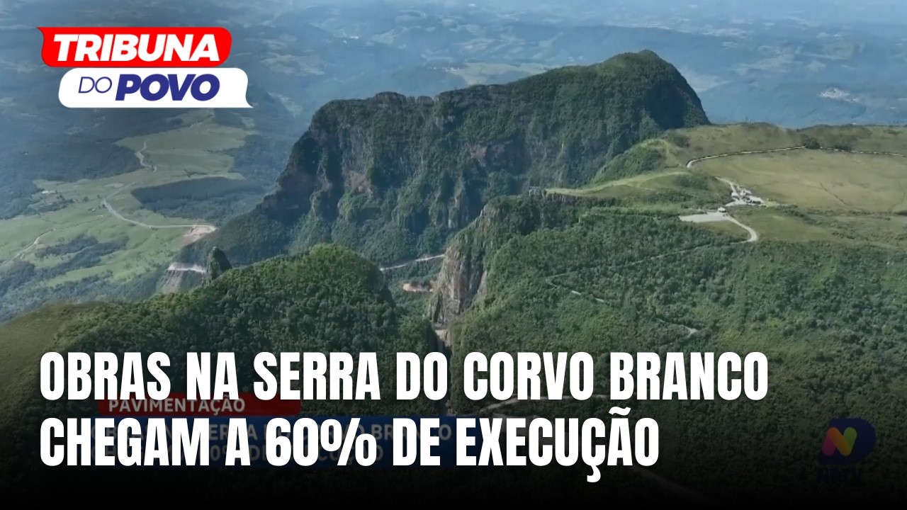 Pavimentação da Serra do Corvo Branco chega a 60% de execução