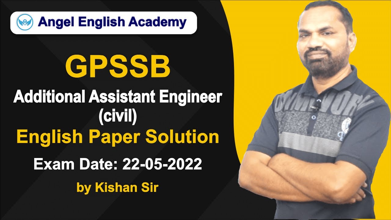 GPSSB Additional Assistant Engineer (Civil) (22-05-2022) English Paper Solution | Kishan Sir