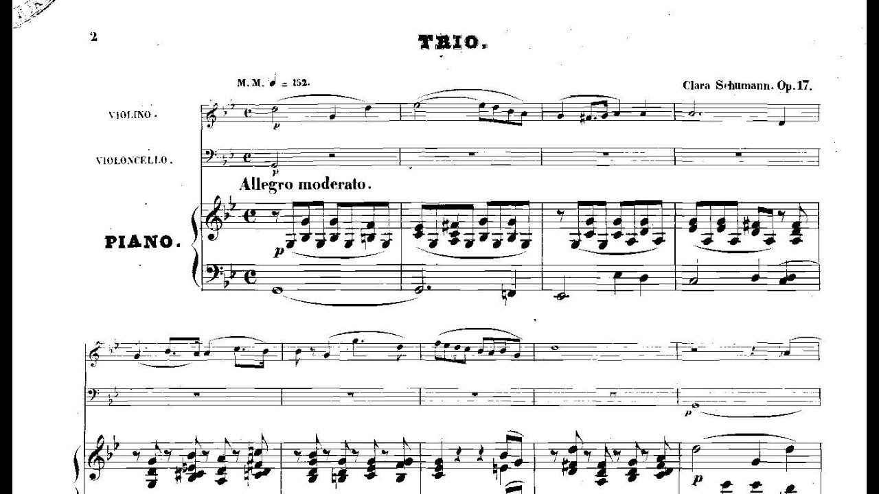Clara Schumann: Piano Trio Op. 17 (1846)