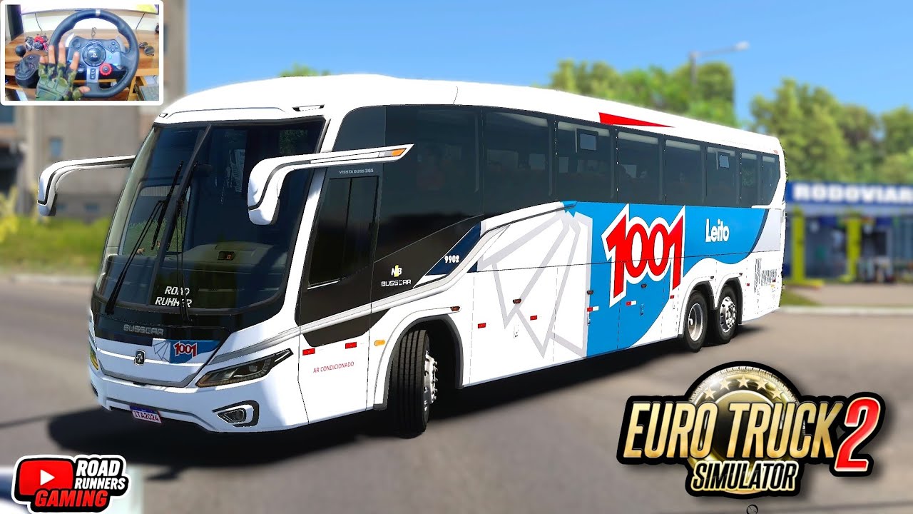 Super Smooth Modern Drive with Busscar NB 1 Bus | ETS2 Bus | Euro Truck Simulator 2 |  Logitech g29