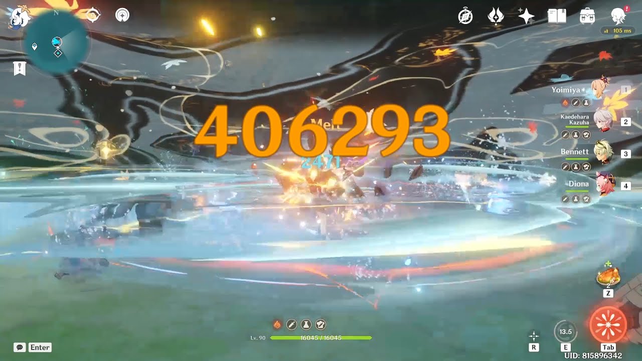 C0R1 Yoimiya NA Hits 400k damage [ Genshin Impact ]