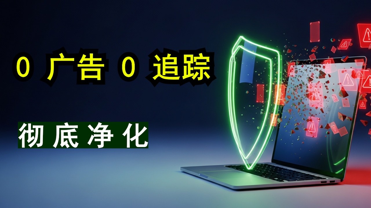 Windows 终极隐私护盾：全网去广告 + 防追踪 + 加密网络，3 步彻底拒绝系统监控