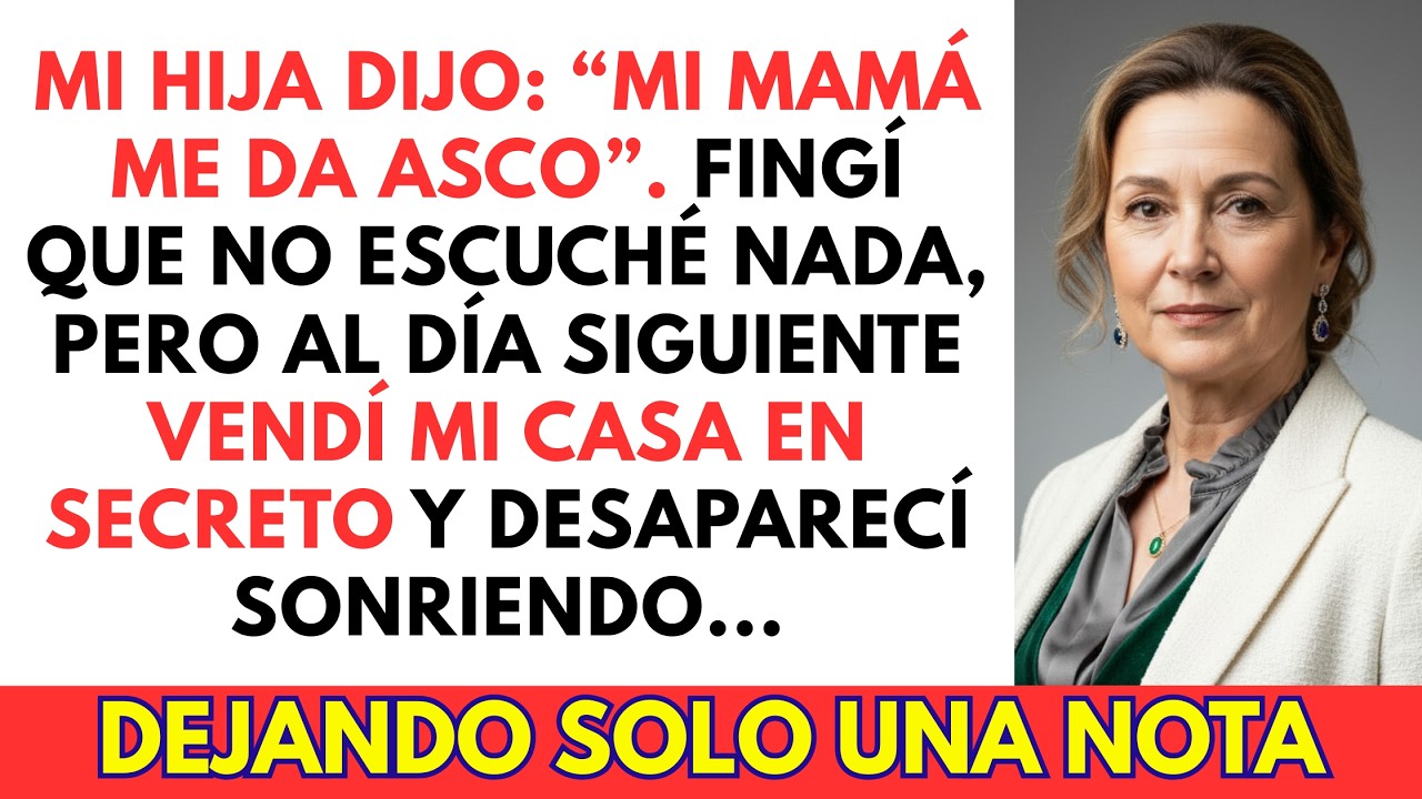 Mi HIJA dijo: “¡Mi mamá me repugna!”… Al día siguiente vendí la casa y desaparecí.
