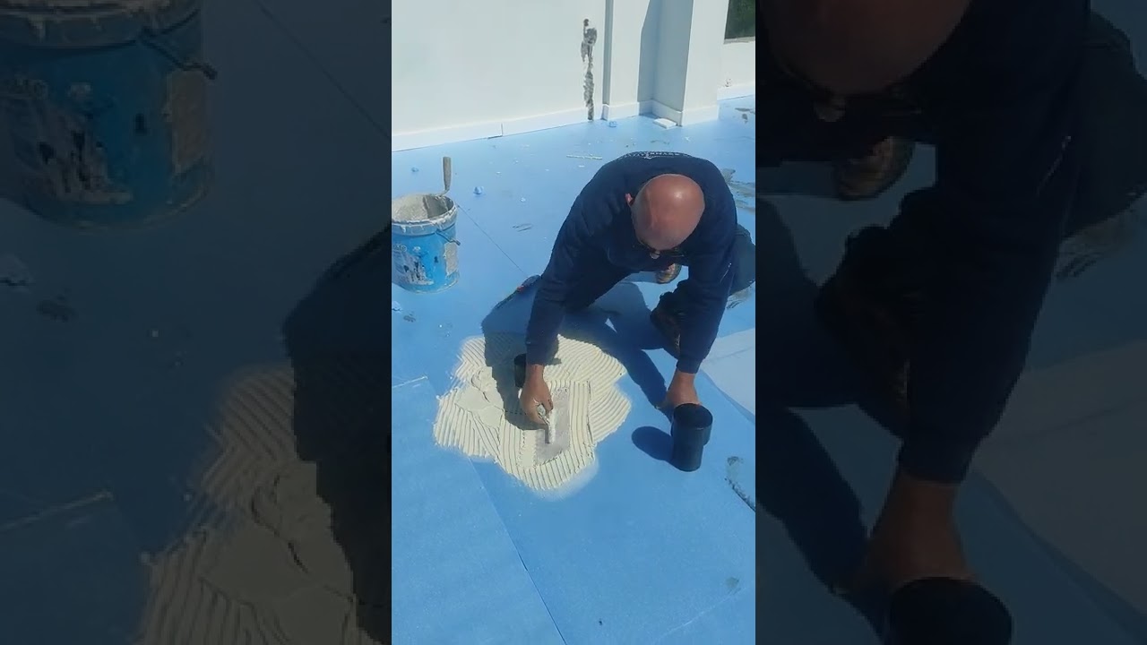 θερμομόνωση ταράτσας. τοποθέτηση εξαεριστικου.
