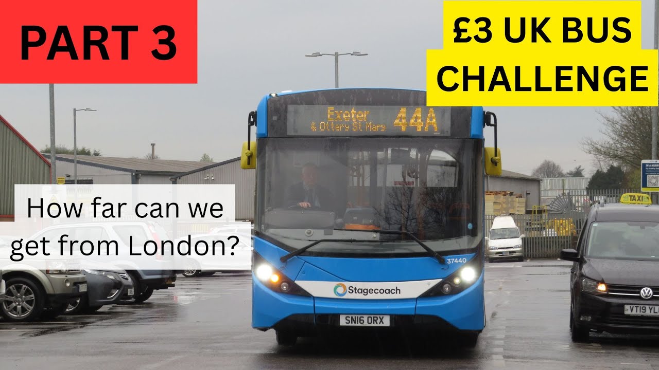 £3 UK BUS CHALLENGE - How far WEST can we get from London? Part 3