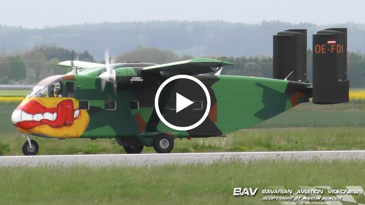 Short SC7 Skyvan - Pink Aviation Services OE-FDI - landing at Memmingen Airport