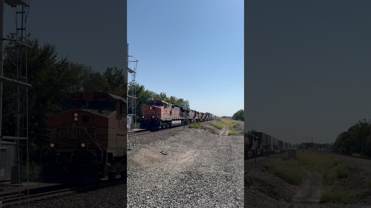BNSF Fakebonnet in Perry Oklahoma on Intermodal Stack Train!
