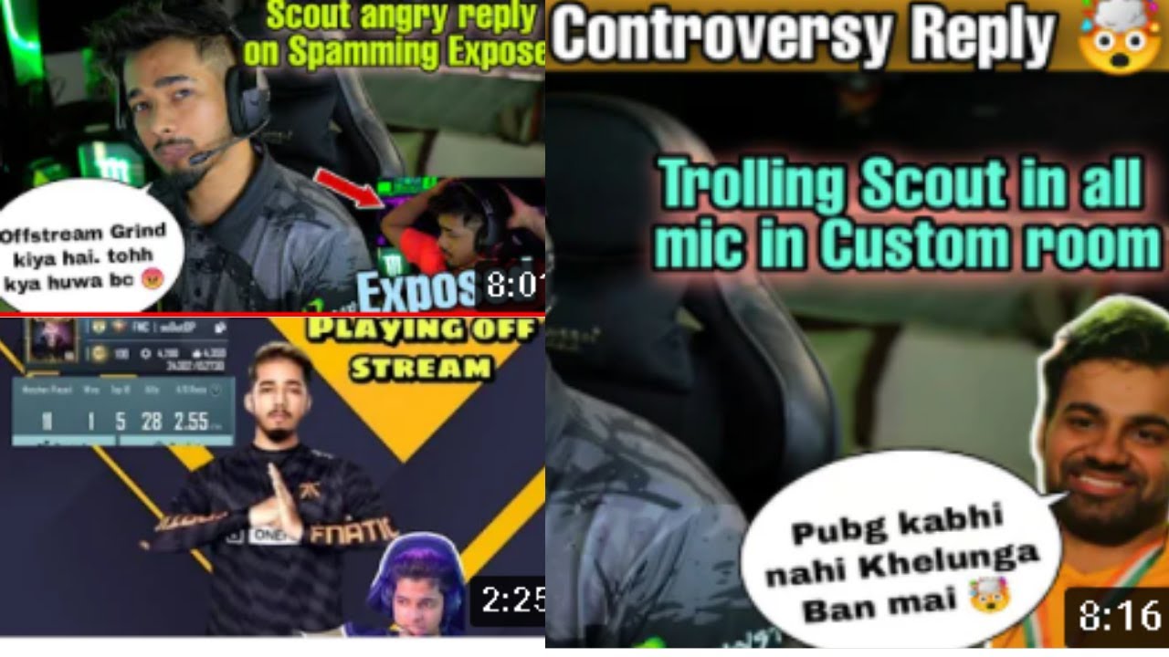 Scout vs Sangwan full controversy 🤯  Trolling Scout on All mic 😡 reply  PUBG highlights