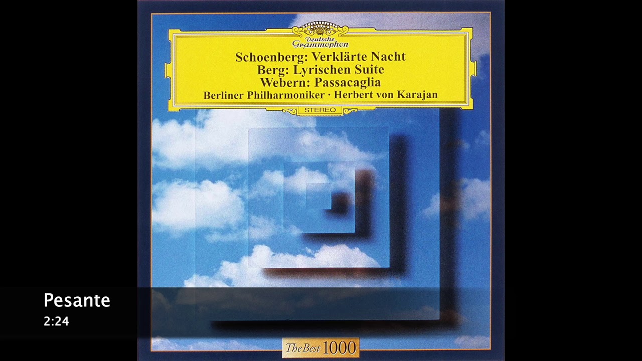Schoenberg: Verkl&auml;rte Nacht, Op.4/BERLINER PHIL.../Herbert von Karajan/ Recording: Dec.1973