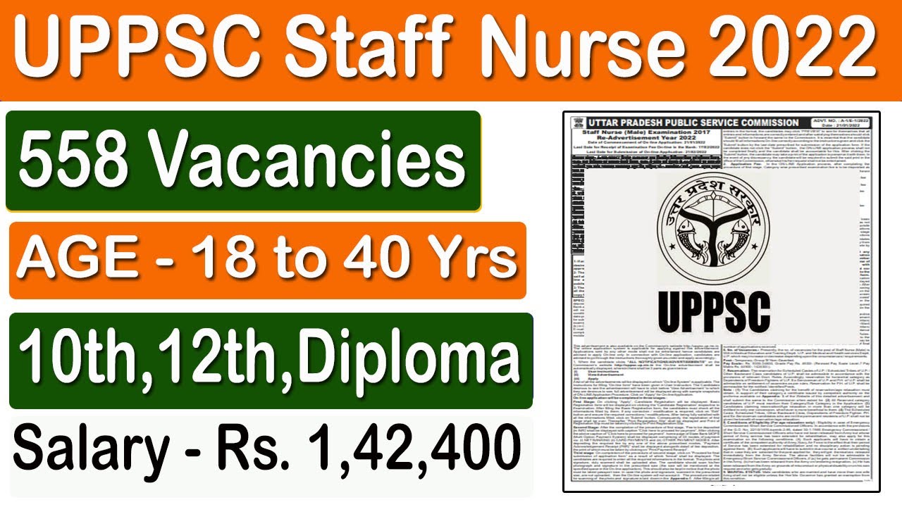 UPPSC STAFF NURSE VACANCY 2022,UPPSC male STAFF NURSE VACANCY, UPPSC STAFF NURSE VACANCY 2022,#uppsc