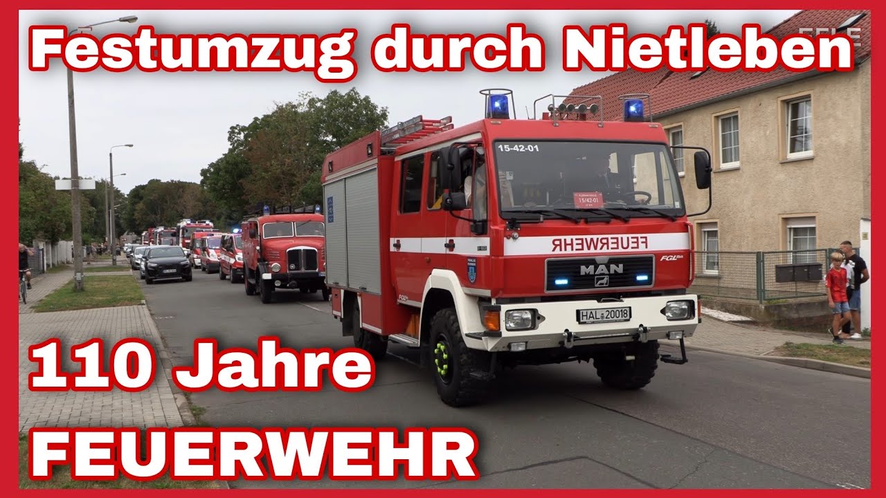 🚒Zwei neue ELW und 30 weitere Fahrzeuge🚨FESTUMZUG 110 Jahre FF Halle (Saale)-Nietleben🚒
