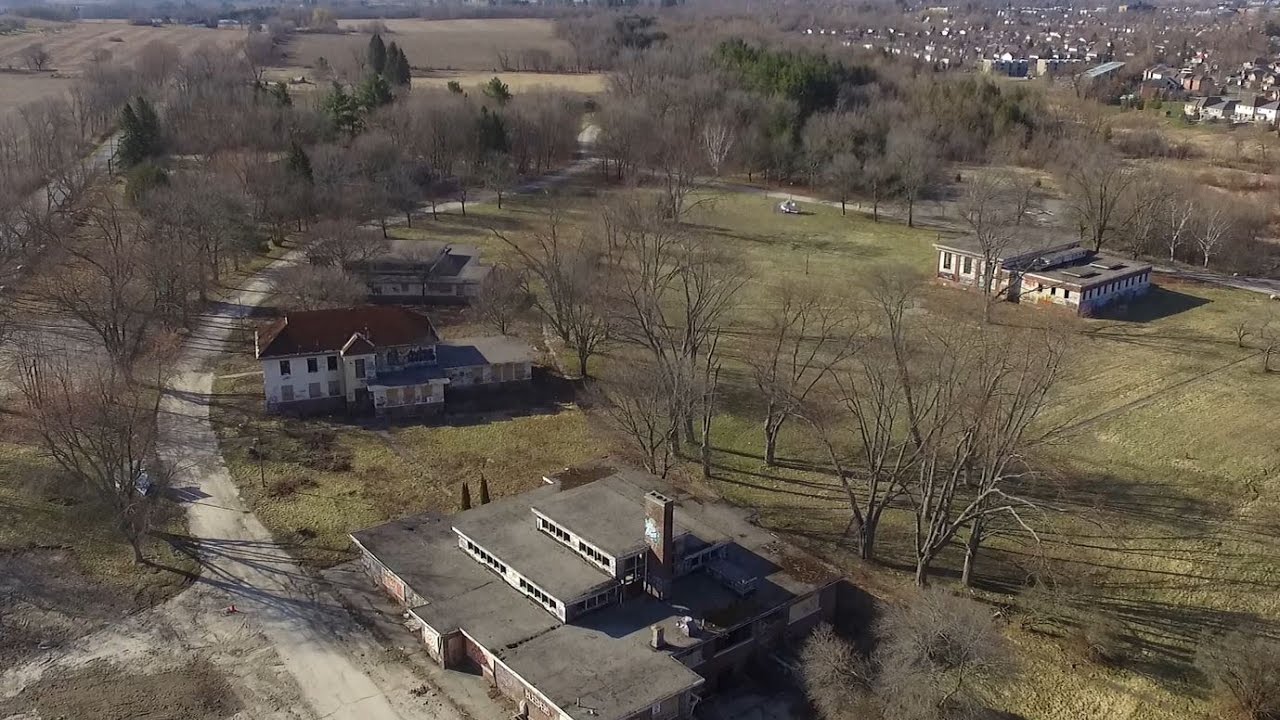 Abandoned POW Camp 30 - Birds Eye View - Drone Fly Over
