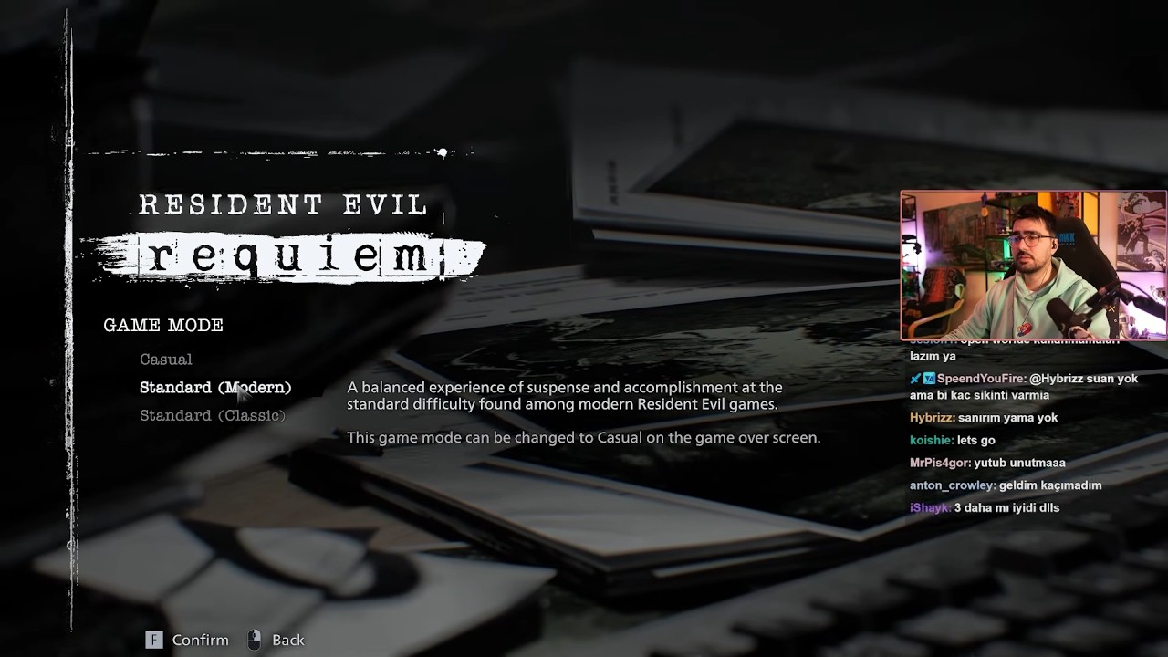 Videoyun Resident Evil Requiem oynuyor
