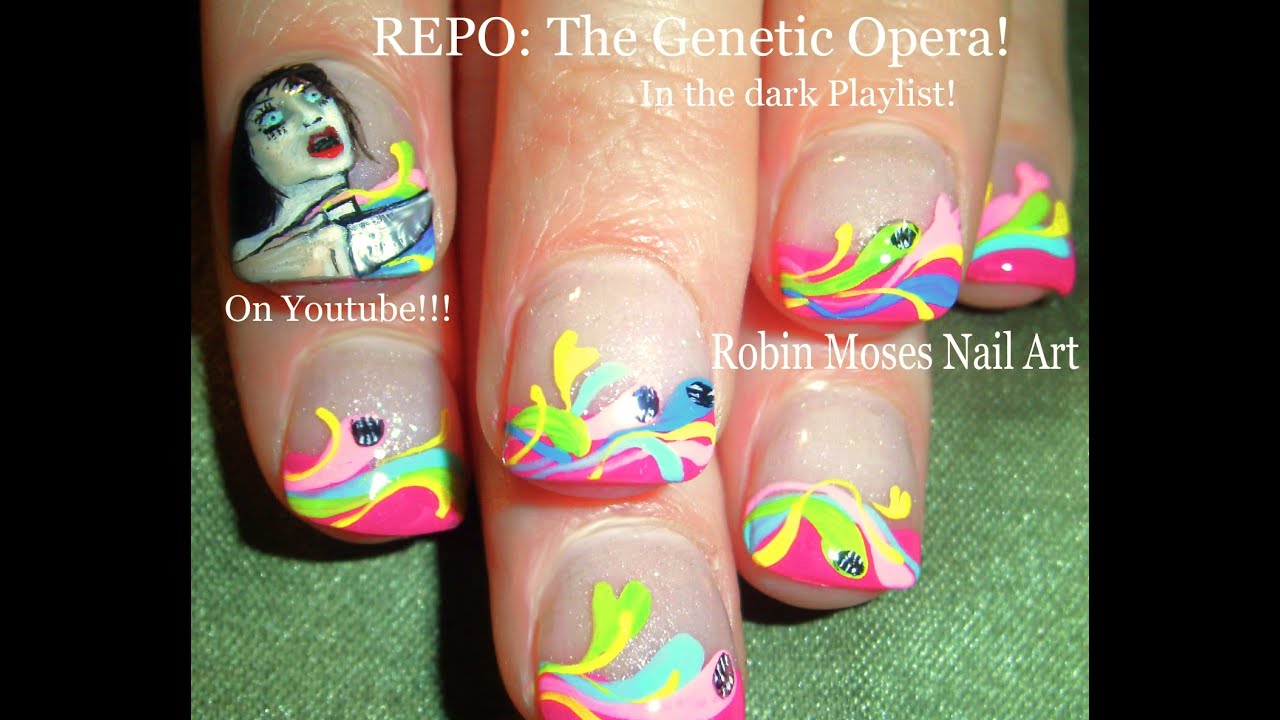 Nail Art Tutorial | DIY Nail Art Design | Repo! The Genetic Opera