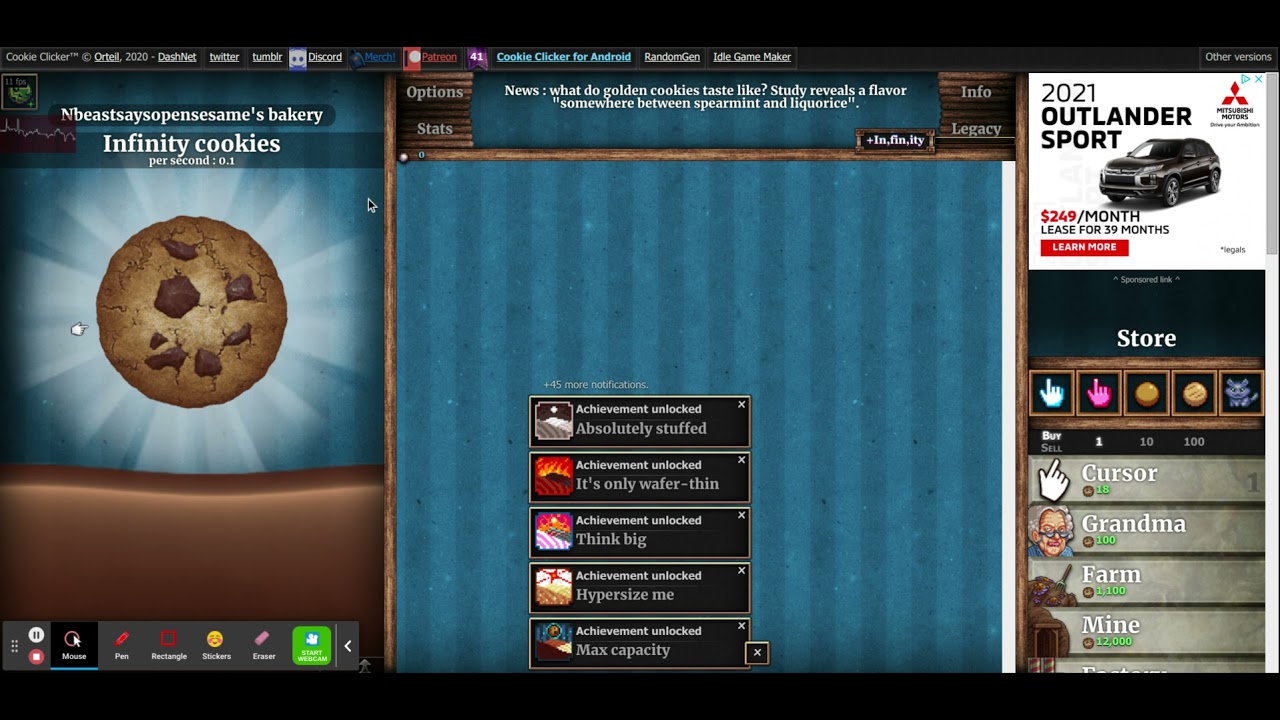 HOW TO GET INFINITE COOKIES IN ORTEIL COOKIE CLICKER!!!!!