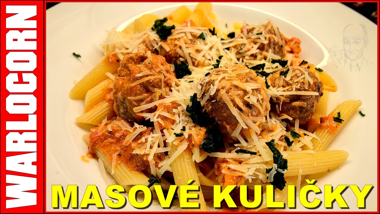 Masové kuličky v rajčatovo-smetanové omáčce s penne #warlocorn