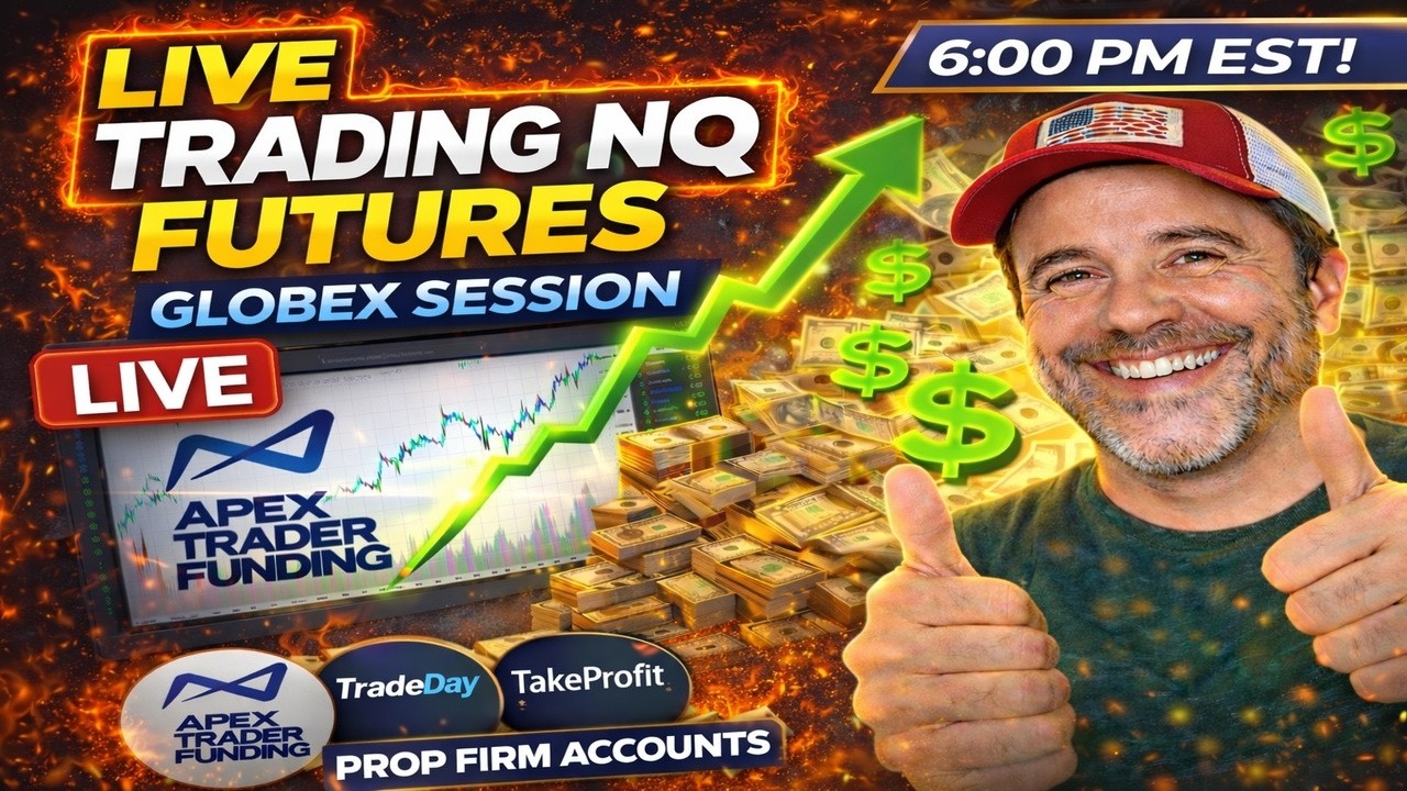 LIVE NQ Futures Trading | Globex Session With Prop Firm Accounts
