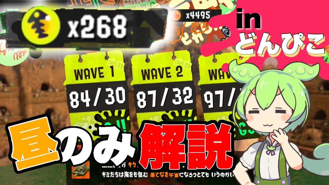 【サーモンランNW】昼のみ268納品！どんぴこ昼WAVE解説【乱獲解説動画】