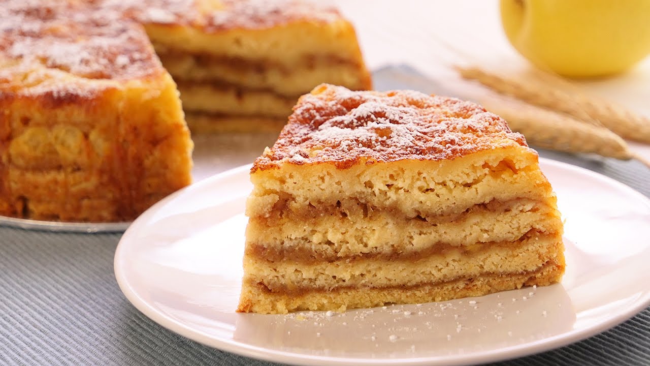 Слоеный яблочный пирог очень простой и вкусный